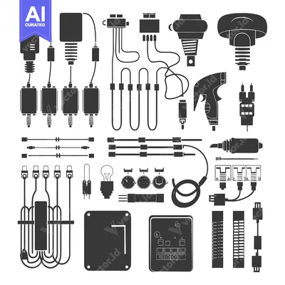 Aset premium populer: Collection of Car Electrical System Parts and Components