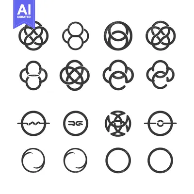 Aset premium populer: Collection of Circle and Interlocking Circle Logos