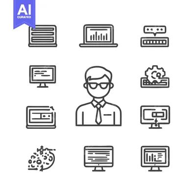 Aset premium populer: Software Engineer and Technology Icons - A Comprehensive Overview.