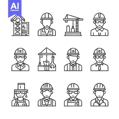 Premium design asset: Construction and Engineering Icons - A Comprehensive Collection.