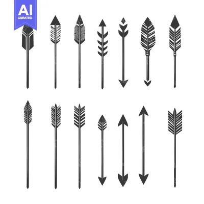 Popular premium asset: Collection of Different Arrow Shapes in Black and White