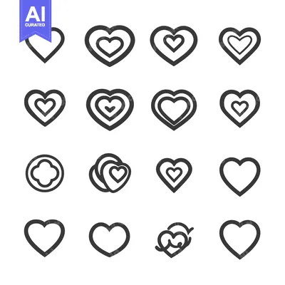 Popular premium asset: Collection of Different Heart Shapes and Designs