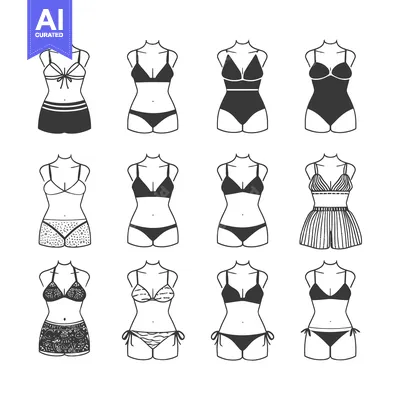 Collection of Different Styles of Women's Swimwear