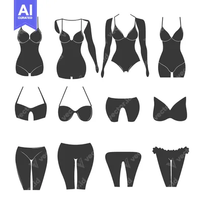 Collection of Different Types of Swimsuits and Underwear