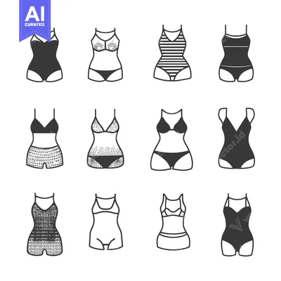 Popular premium asset: Collection of Different Types of Swimsuits for Women