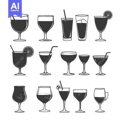 Popular premium asset: Collection of Different Types of Wine Glasses