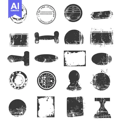 Premium design asset: Collection of Distressed Grunge Stamps and Shapes