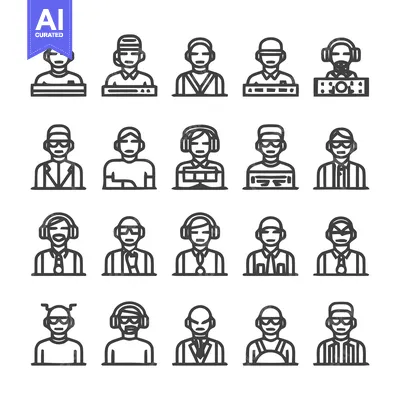 Premium design asset: Diverse Collection of People Icons - Portraits and Avatars.