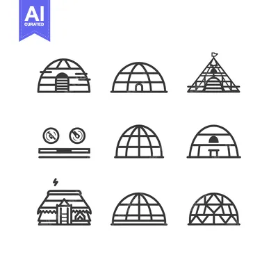 Premium design asset: Collection of Dome-Shaped Structures and Buildings