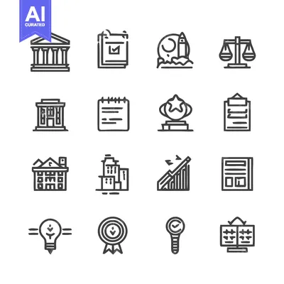 Popular premium asset: Collection of Legal, Business, and Educational Icons.