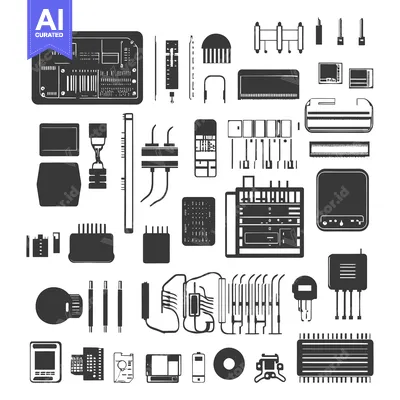 Aset premium populer: Collection of Electronic Components and Devices