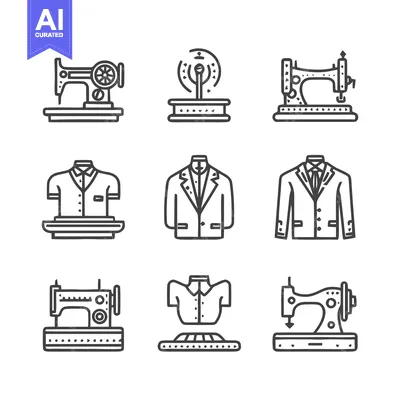 Aset premium populer: Sewing and Tailoring Icons - A Collection of Illustrations.