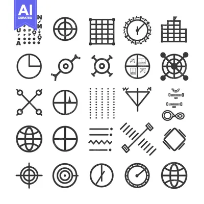 Premium design asset: Collection of Geometric and Circular Design Elements