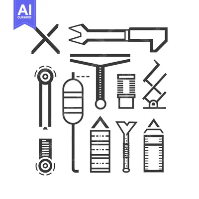 Popular premium asset: Collection of Geometric Shapes in a Black and White Outline Design
