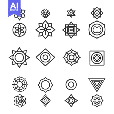 Popular premium asset: Collection of Geometric Shapes with Central Circles