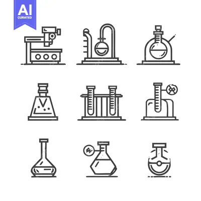 Aset premium populer: Laboratory Equipment Icons - Science and Research Tools.