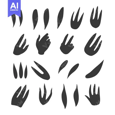 Premium design asset: Collection of Hand and Foot Prints in Silhouette