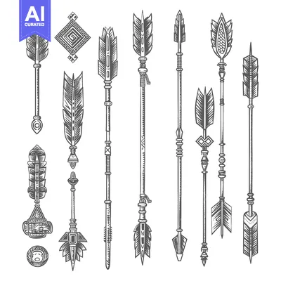 Popular premium asset: Collection of Hand-Drawn Ornate Arrows with Feathers and Tribal Motifs