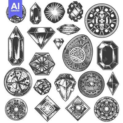 Popular premium asset: Collection of Hand-Drawn Ornate Geometric Shapes
