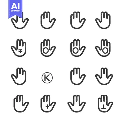 Popular premium asset: Collection of Hand Icons with Currency Symbols and Other Signs