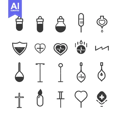 Aset premium populer: Collection of Healthcare and Medical Line Icons
