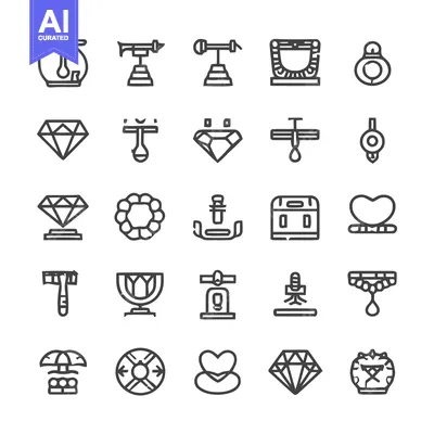Popular premium asset: Jewelry Icons - A Collection of Elegant Accessories and Gems.