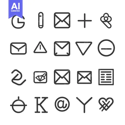 Premium design asset: Collection of Line Art Icons for User Interface Design