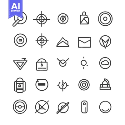 Aset premium populer: Collection of Line Icons for Various Concepts