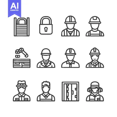 Aset premium populer: Construction and Safety Icons - A Comprehensive Visual Guide.