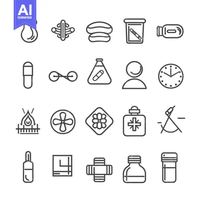 Premium design asset: Collection of Medical and Pharmaceutical Line Icons