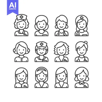 Popular premium asset: Diverse Healthcare Professionals - A Collection of Medical Icons.