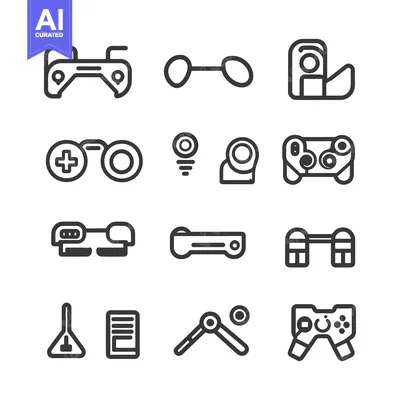 Aset premium populer: Collection of Modern Gaming Controller Icons