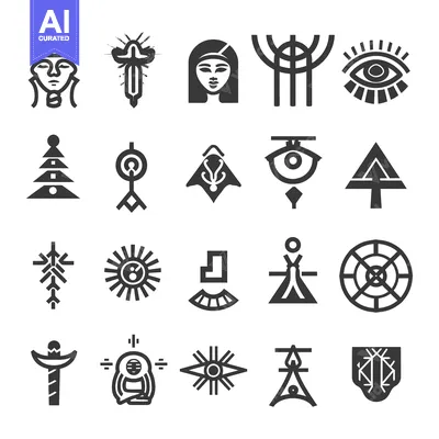 Aset premium populer: Collection of Mystical and Geometric Symbols
