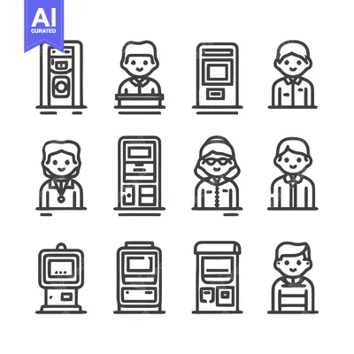 Popular premium asset: Collection of various line art icons representing different people and