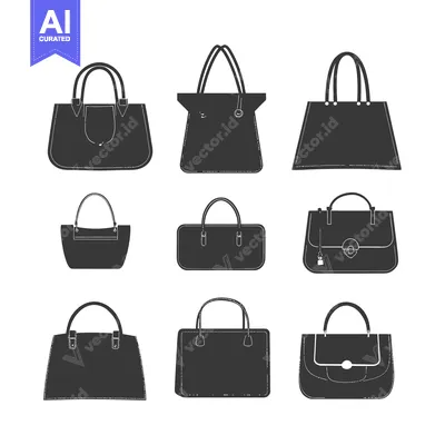 Aset premium populer: Collection of Nine Stylish Handbag Silhouettes