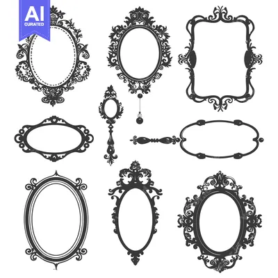 Aset premium populer: Collection of Ornate and Decorative Picture Frames