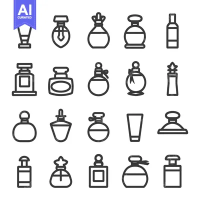 Aset premium populer: Collection of Perfume Bottle and Tube Icons