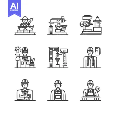 Premium design asset: Engineering and Construction Workers - A Comprehensive Collection of I