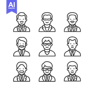 Premium design asset: Diverse Professional Portraits - A Collection of Business Individuals.