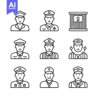 Popular premium asset: Police Officer Icons - Law Enforcement and Security Symbols.