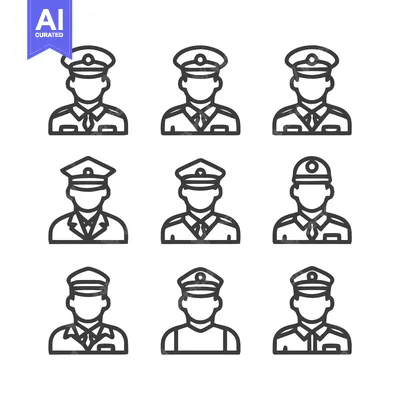 Popular premium asset: Uniformed individuals in a grid formation, representing various profes