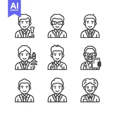 Aset premium populer: Diverse Professionals - A Collection of Illustrated Portraits.
