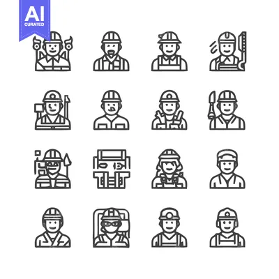Popular premium asset: Construction Workers - A Diverse Collection of Professionals in Variou