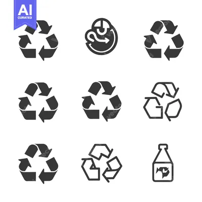 Aset premium populer: Collection of Recycle Icons with Arrows and Shapes