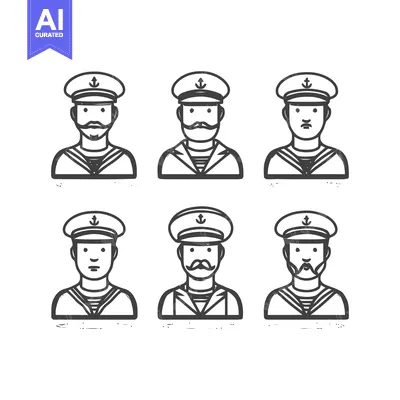 Aset premium populer: Sailor Portraits - A Collection of Nautical Characters.