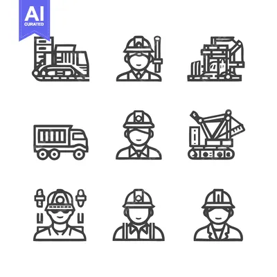Aset premium populer: Construction and Engineering Icons - A Comprehensive Collection.