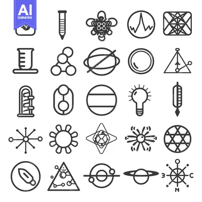 Popular premium asset: Collection of Scientific and Geometric Symbols