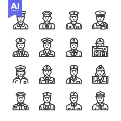 Premium design asset: Collection of various professional uniform icons for design.
