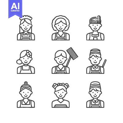 Diverse Cleaning Staff - A Collection of Service Professionals.