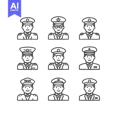 Popular premium asset: Pilot Uniforms - A Collection of Line Art Illustrations.